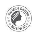 Women Owned Logo. Women Owned vector logo design