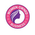 Women Owned Logo. Women Owned vector logo design