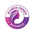 Women Owned Logo. Women Owned vector logo design