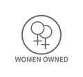 Women Owned Venus Line Icon