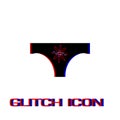 Women panties icon flat