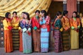 Women at Paro Tsechu festival, i