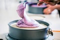 Men in pastry shop bakery making pies and cakes ready Royalty Free Stock Photo