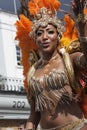 Women in pearl dress at Notting Hill carnival
