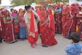 Women performing rajasthani dance in a rectual