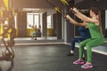 Women performing suspension training in gym Royalty Free Stock Photo