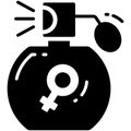 women perfume glyph icon, sign and symbol icon