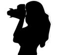 Women photographer Black silhouettes, design for web, l