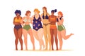 Woman body shapes or body types, vector banner.