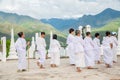 Women pilgrims in Wat Phra That Doi Kong Mu