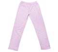 Women pink Sport sweat pants isolated on white background Royalty Free Stock Photo