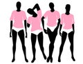 Women Pink T-Shirts Bloomers