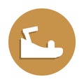 Women platform sandal icon in badge style. One of clothes collection icon can be used for UI, UX