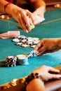 Women playing poker