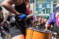 Women playing snare drums at International Women's Day 8M Strike - Santiago, Chile - Mar 08, 2020