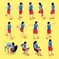 Women Poses Isometric Set