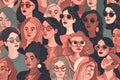 Women power illustration, created with Generative AI Technology