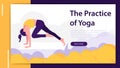 Women practicing yoga, Modern flat design concept, template, banner, cover