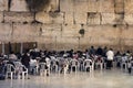 Women Prayers near The Wailing Wall, Western Wall a Passover on the women`s gallery
