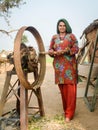 Women preparing fodder Royalty Free Stock Photo