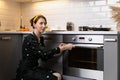 Women preparing homemade food pie, pizza in a cozzy kitchen. Hobbies and family life concept Royalty Free Stock Photo