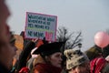 Women are protesting for equal rights at the annual `Women`s March`