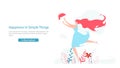 Women Psychology Course Flat Vector Web Page Royalty Free Stock Photo
