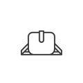 Women purse line icon