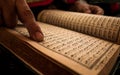 Women Reading Arabic Book with Ring in her hand HD