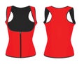 Women red corset vest