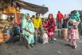 Women relax at a tea shop