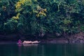 A women riding a boat Royalty Free Stock Photo