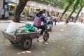 Women riding a tricycle