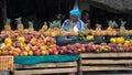 Women running a fruit stand