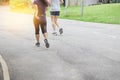 Woman running at Bangkok park