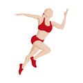 Women Running Marathons. Vector illustration.