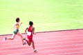 Women's 100 Meters for Visually Impaired Persons Royalty Free Stock Photo