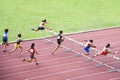 Women's 100m Hurdles Royalty Free Stock Photo