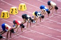 Women's 100m Hurdles Royalty Free Stock Photo