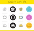 Women`s accessories icons set Royalty Free Stock Photo