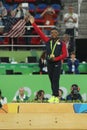 Women`s all-around gymnastics champion at Rio 2016 Olympic Games Simone Biles of Team USA during medal ceremony