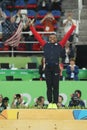 Women`s all-around gymnastics champion at Rio 2016 Olympic Games Simone Biles of Team USA during medal ceremony