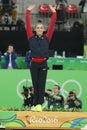 Women`s all-around gymnastics silver, medalist at Rio 2016 Olympic Games Aly Raisman of Team USA during medal ceremony