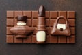 Women`s attributes made from chocolate