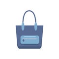 Women's bag in blue and light blue color  isolated on a white background Royalty Free Stock Photo