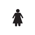 Women's Bathroom icon vector sign and symbol isolated on white background, Women's Bathroom logo concept Royalty Free Stock Photo