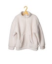 Women's beige warm sweater insulated on a white background