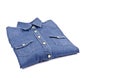 Women's Blue Denim Shirt Folded