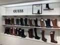 Women`s Boots In A Department Store