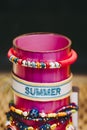 Bracelet for summer with pearls and \